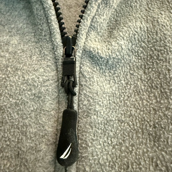 Maurice Men's Gray and Black Fleece Full Zip Jacket - Picture 4 of 7